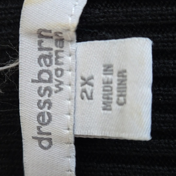 db Dressbarn Woman Black Pullover Sweater Top Long Sleeves Women size 2X - Picture 6 of 10